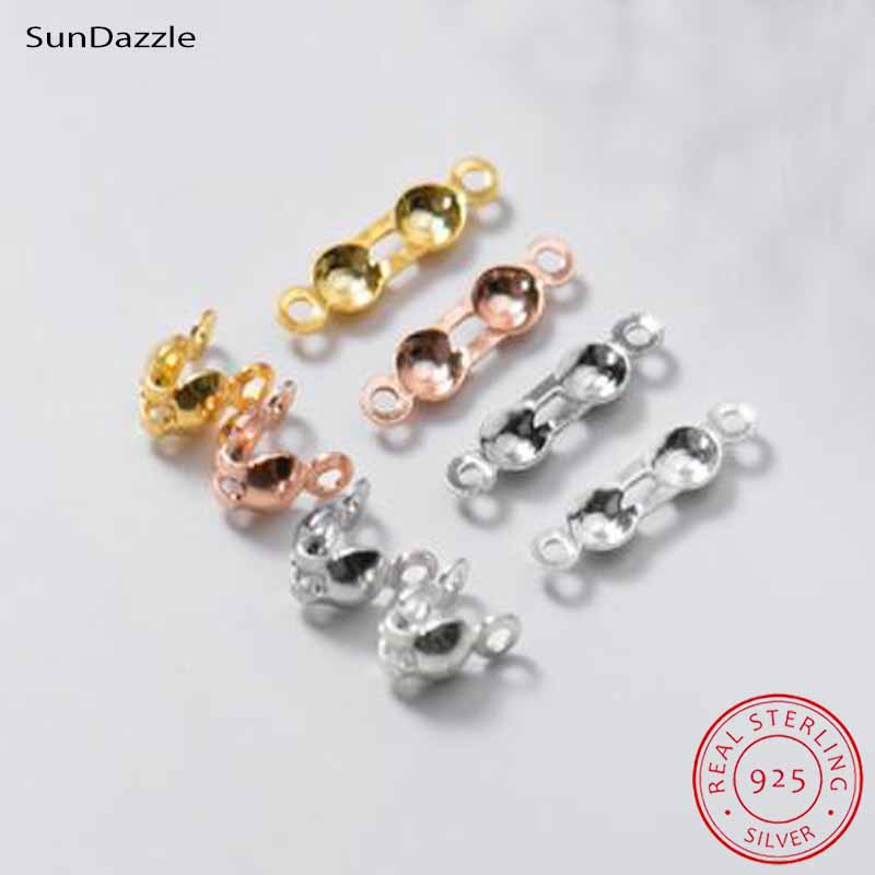 Jewelry Making Name - 4pcs Genuine Real Pure Solid 925