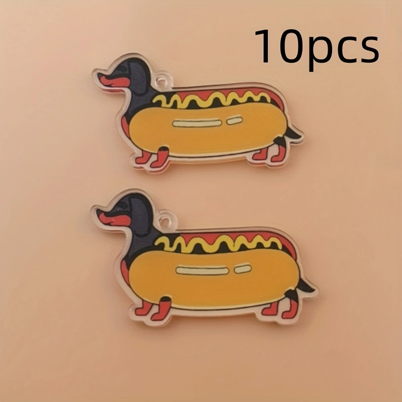 10pcs acrylic 2D new sausage d - đánh giá và giá Jewelry Making Diy