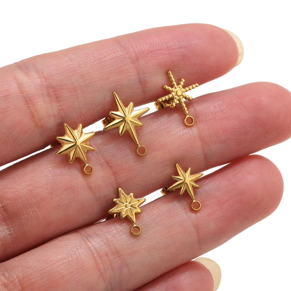 6pcs Stainless Steel Star Earr - đánh giá và giá Jewelry Making Course