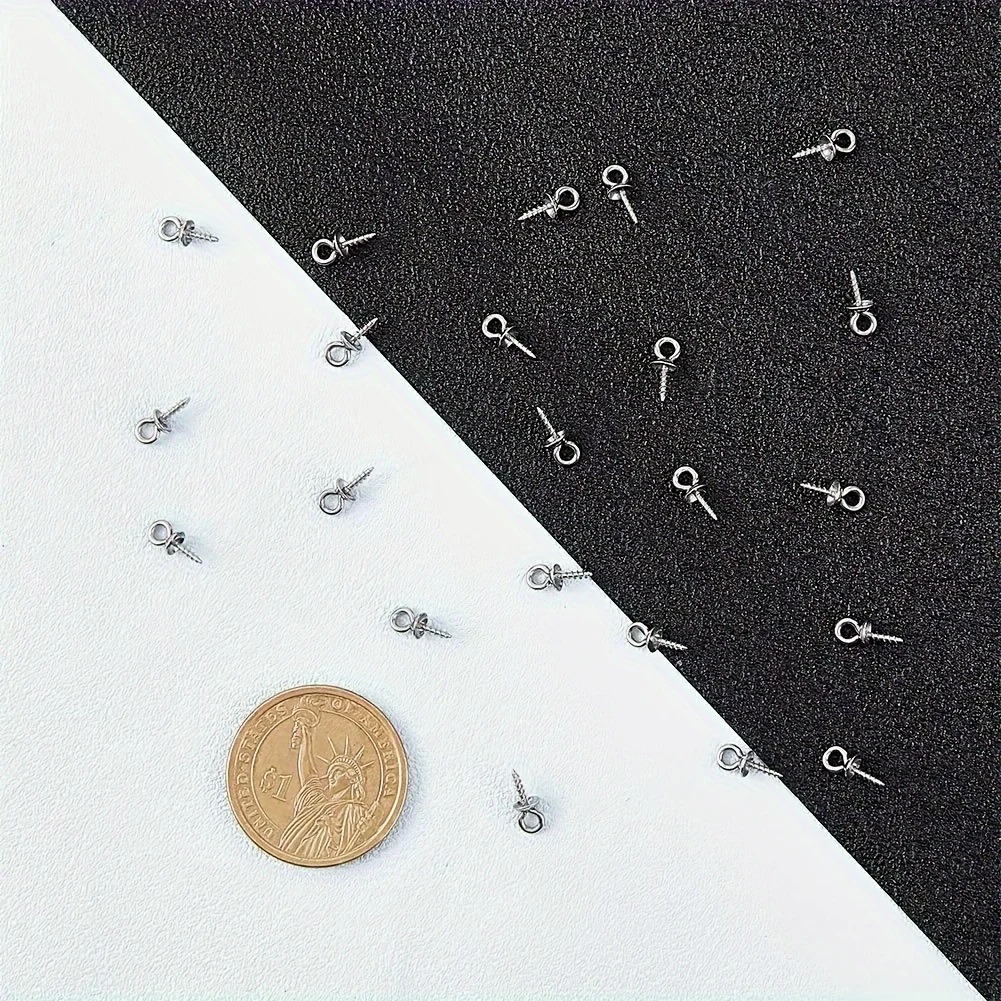 100pcs 10x4mm Stainless Steel  - đánh giá và giá Jewelry Making Eye Pins