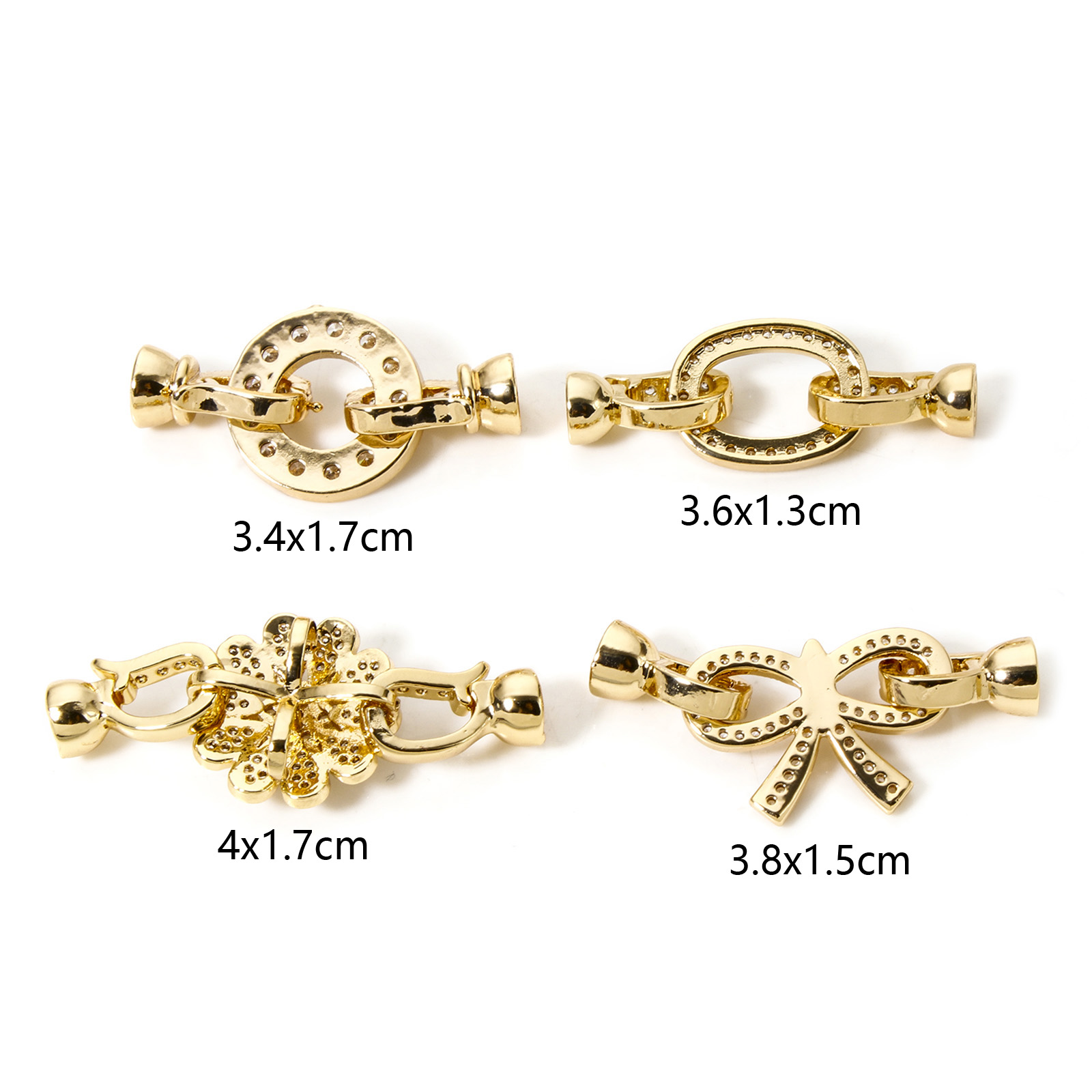 1pc Brass Fold Over Clasps Gol - đánh giá và giá Jewelry Making Necklaces