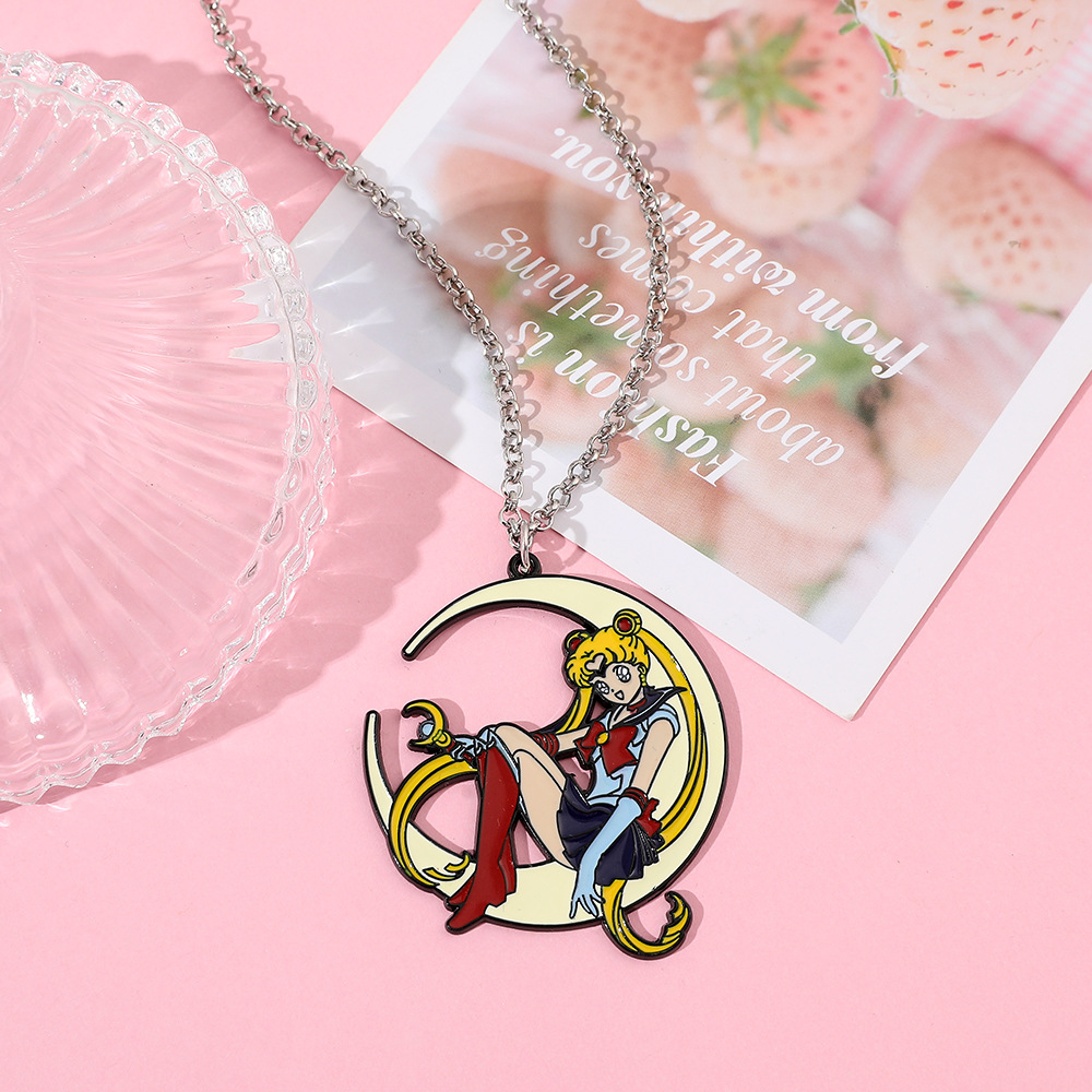 Sweet Anime Metal Enamel Neckl - đánh giá và giá Jewelry Making Necklaces