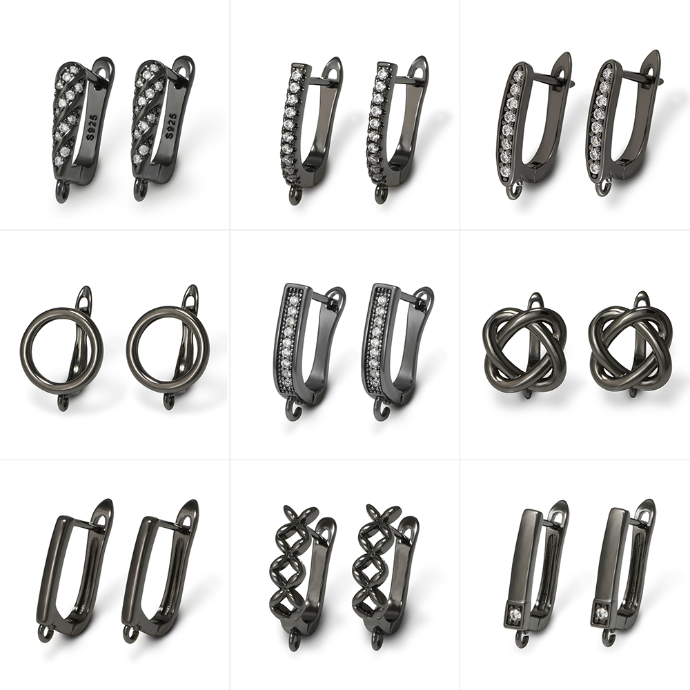 YANASI 1 Pair Gun Black  Brass - đánh giá và giá Jewelry Making Name