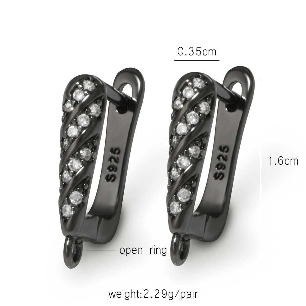 YANASI 1 Pair Gun Black  Brass - đánh giá và giá Jewelry Making Name