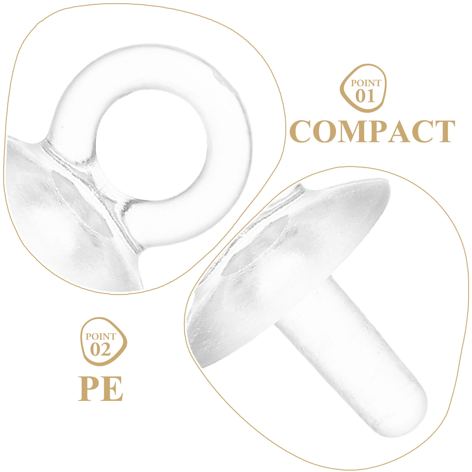 100Pcs Transparent Resin Cup E - đánh giá và giá Jewelry Making Eye Pins