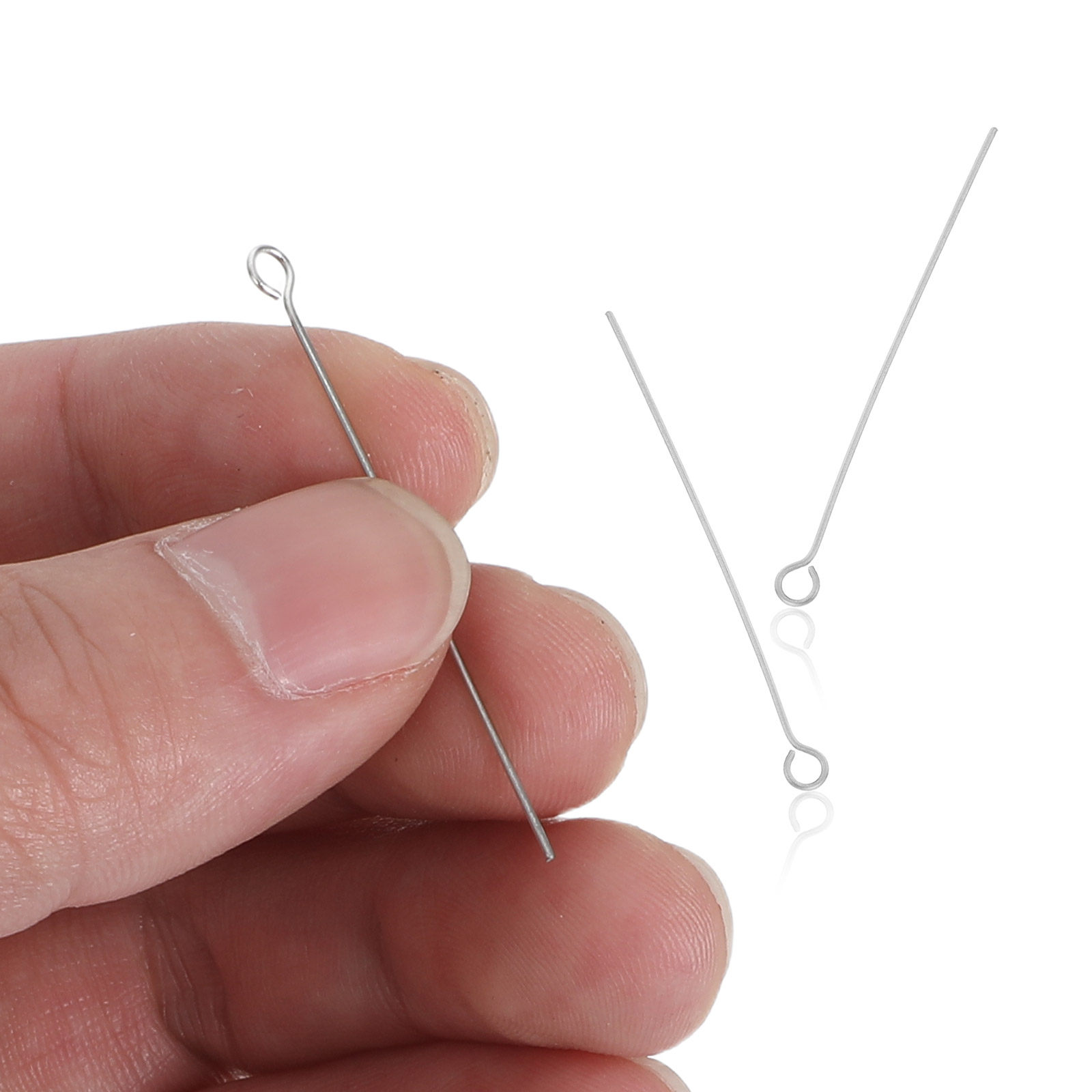 Stainless Steel Eye Pins 300pc - đánh giá và giá Jewelry Making Eye Pins