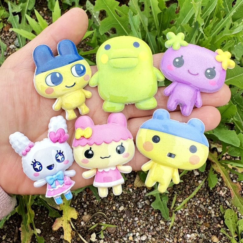 45mm Cartoon Tamagotchi double - đánh giá và giá Jewelry Making Necklaces