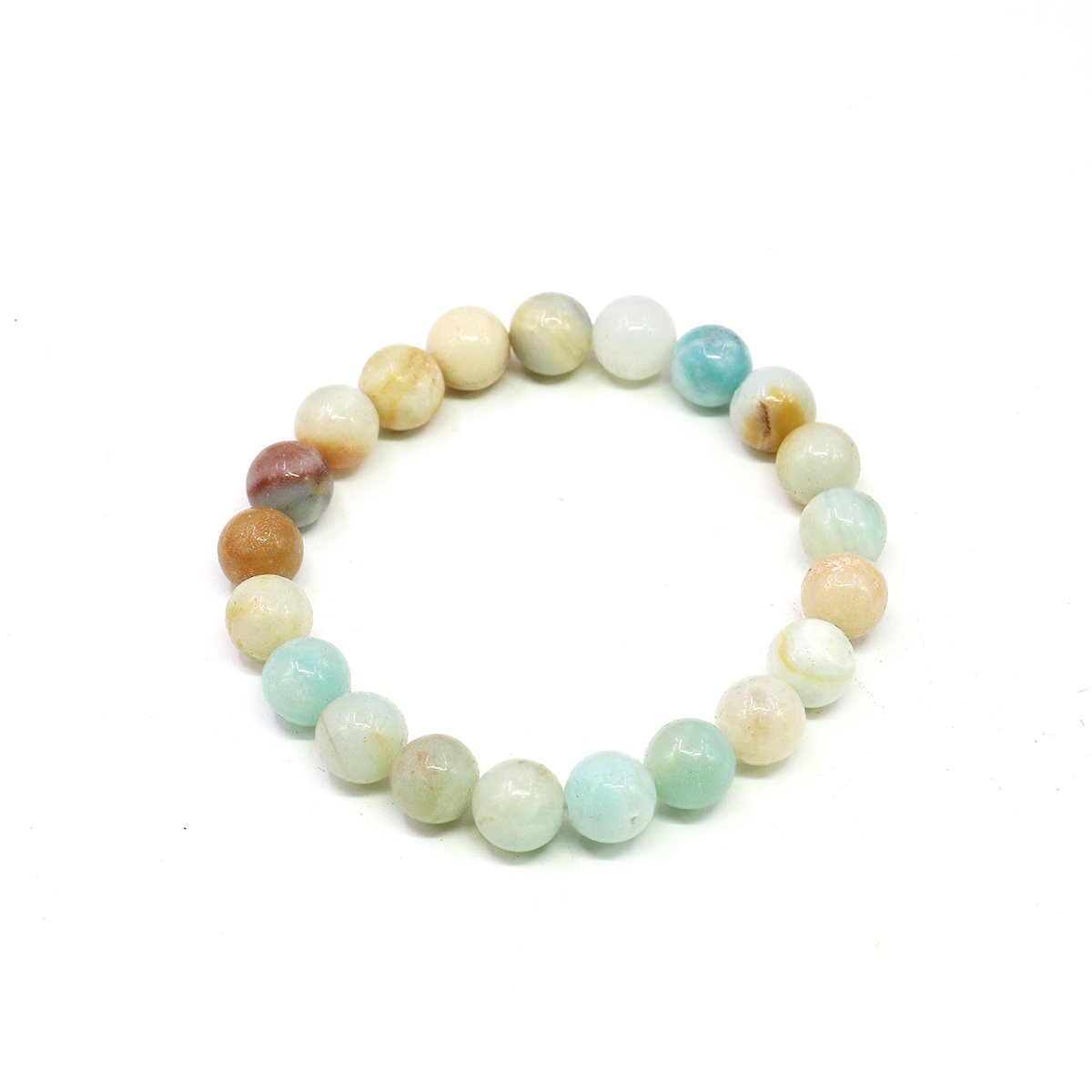 8mm Natural Round Blue Amazon  - đánh giá và giá Jewelry Making Amazon