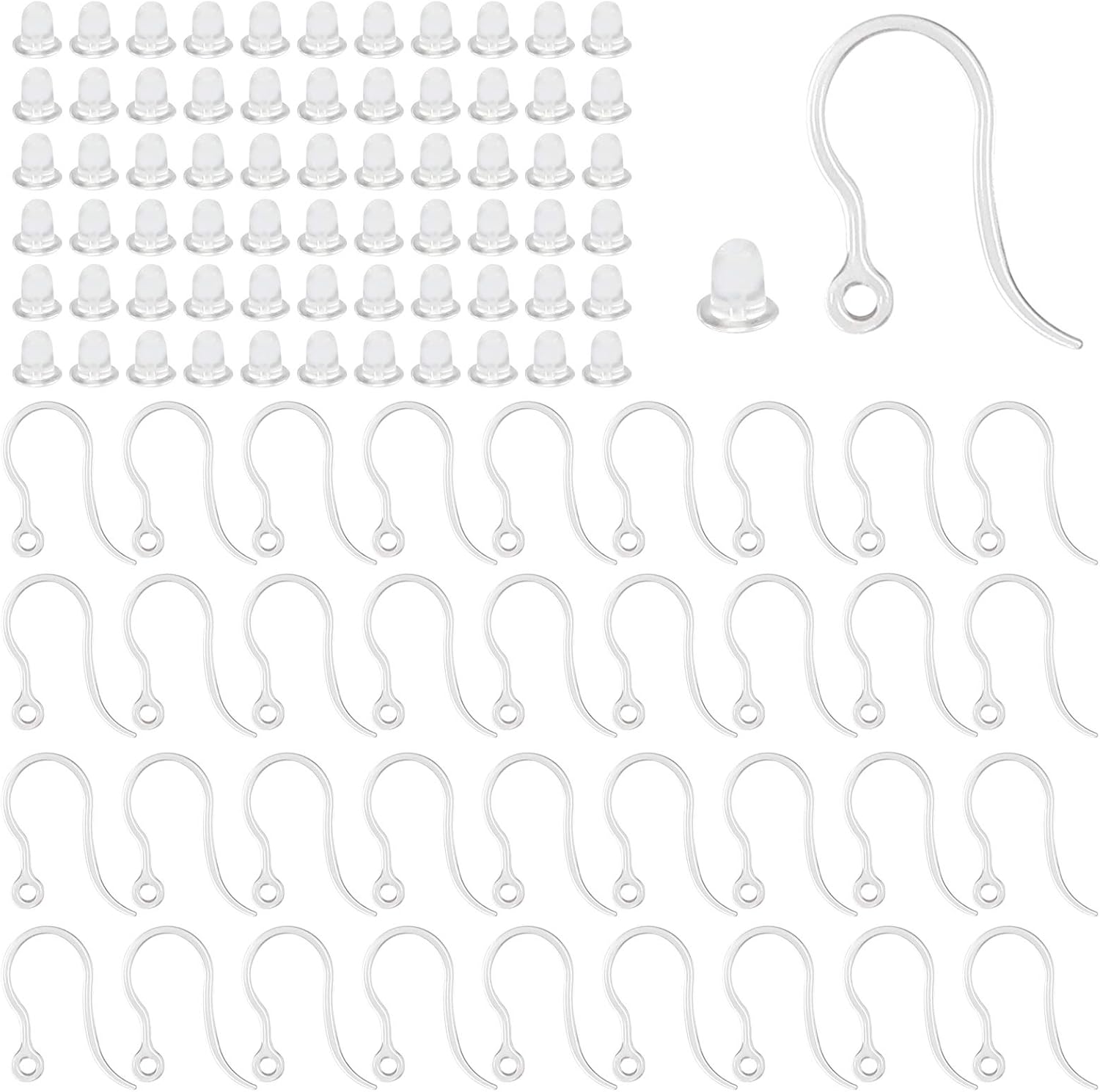 40pcs Clear Plastic Earring Ho - đánh giá và giá Jewelry Making Name