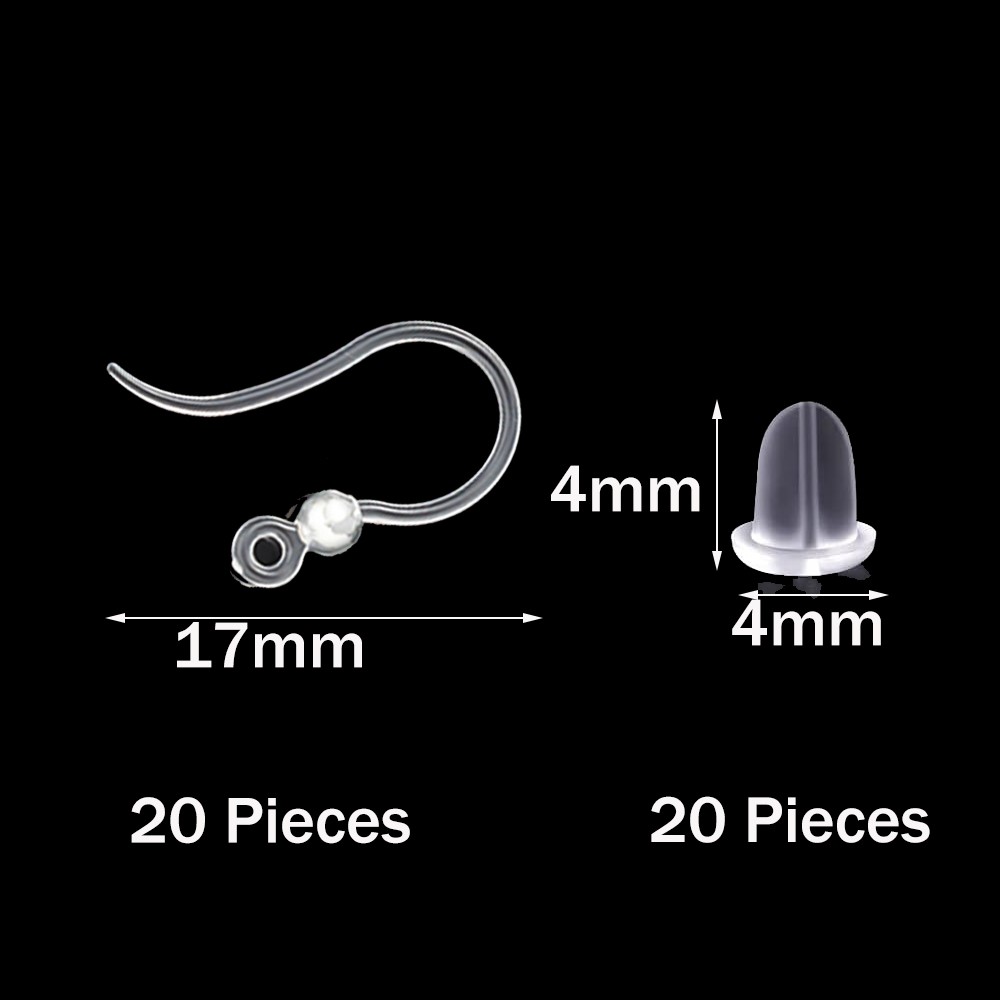 40pcs Clear Plastic Earring Ho - đánh giá và giá Jewelry Making Name