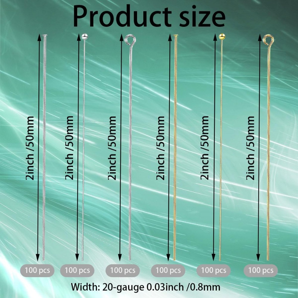 600pcs Flat Head Eye Bead Pins - đánh giá và giá Jewelry Making Eye Pins