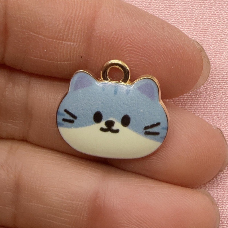 12pcs Printed Cat Head Alloy D - đánh giá và giá Jewelry Making Diy