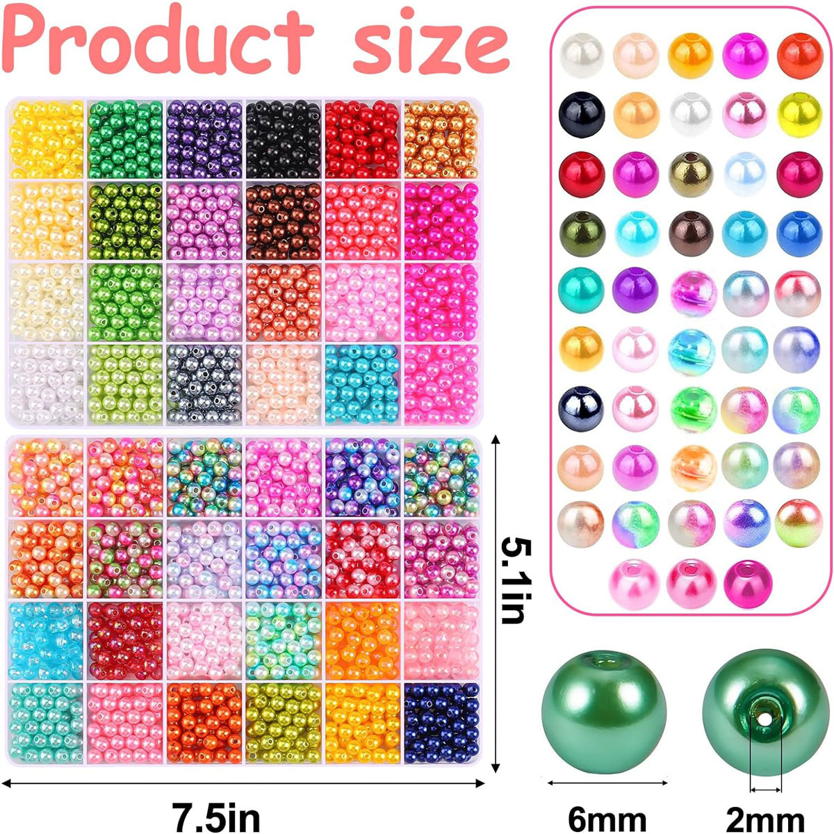 2400PCS 48 Compartments Pearl  - đánh giá và giá Jewelry Making Course